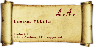 Levius Attila névjegykártya